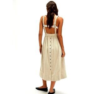 Free People The Other Side Corduroy Midi Dress Cream Combo 4